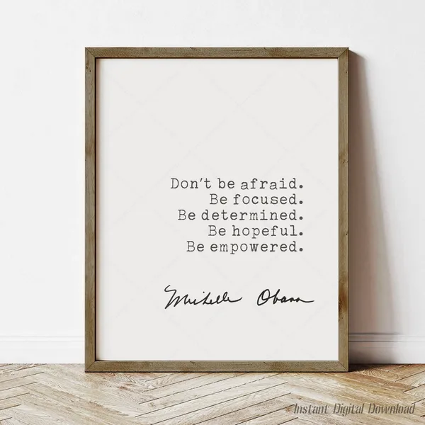 Michelle Obama Quote, Book Lovers Feminist Print