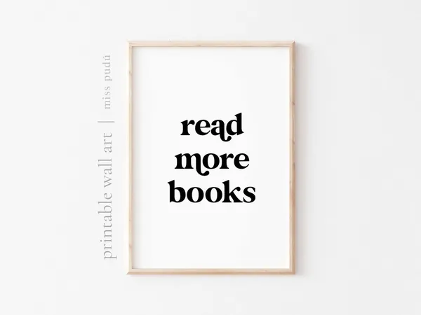 Read More Books Wall Art Print, Book Lover Decor
