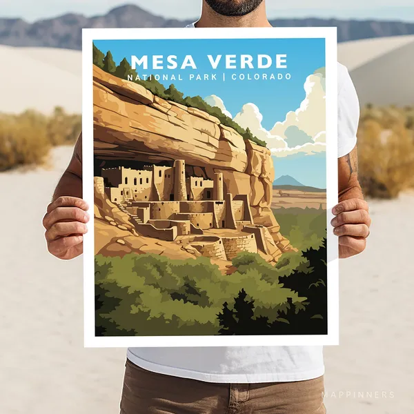 Mesa Verde National Park Colorado Travel Poster