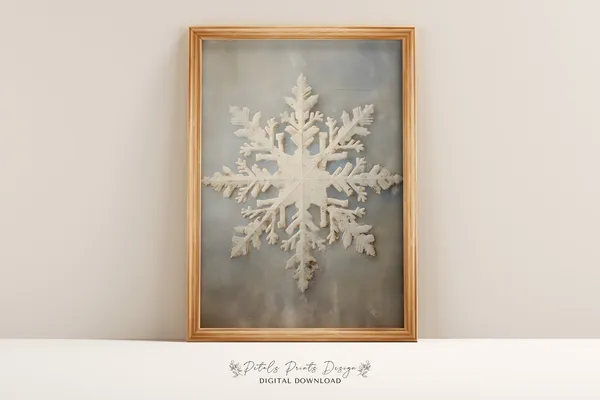 Snowman Still Life Painting, Rustic Christmas Art Print