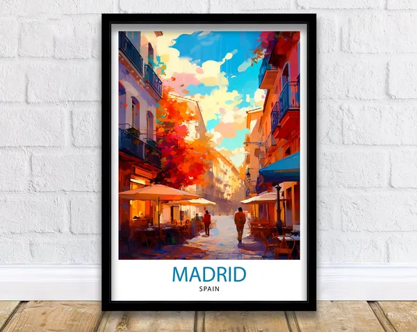 Madrid Spain Travel Poster, Madrid Art Print