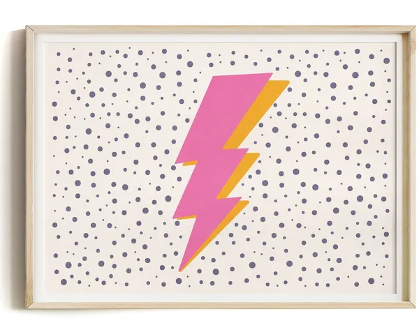 Lightning Bolt Funky Room Decor Art Print
