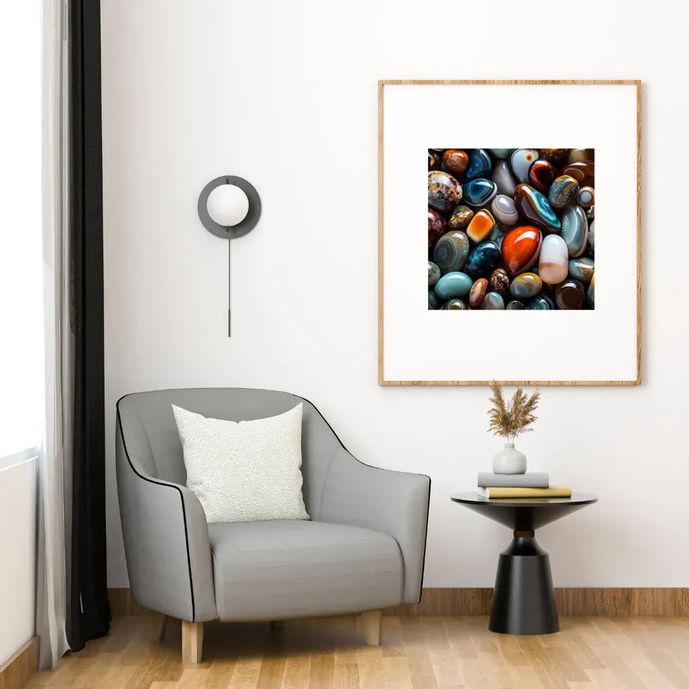 Colorful Stones Agate Wall Art, Rock Collectors Poster - Image 4