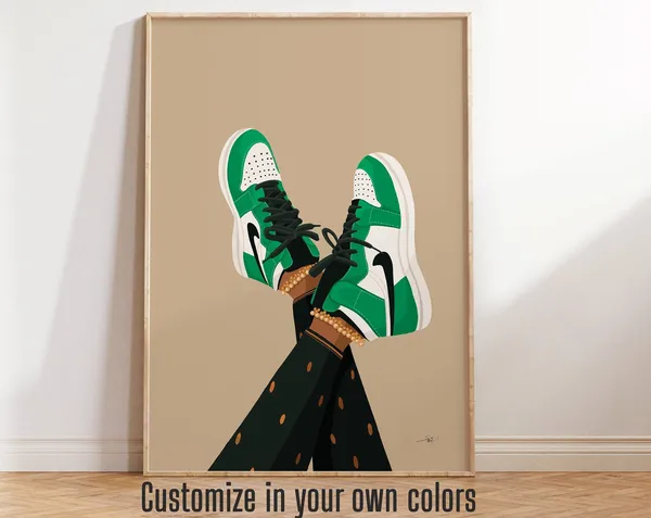 Indian Woman Feet In Sneakers Payal Art Print