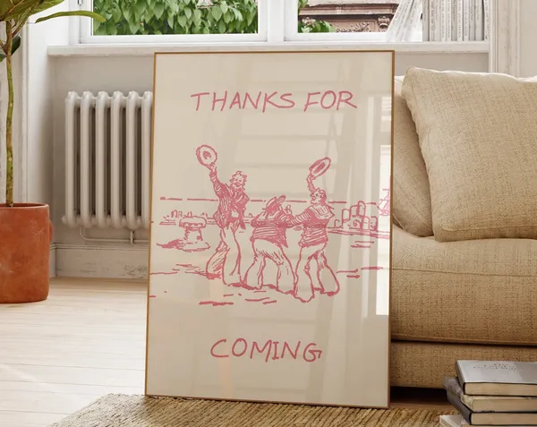 Thanks For Coming Vintage Sailor Quote Print