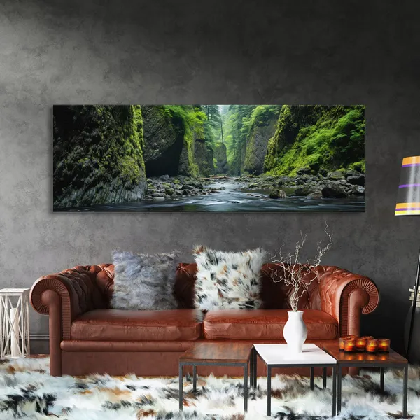 Oneonta Gorge Columbia River Panorama Travel Poster
