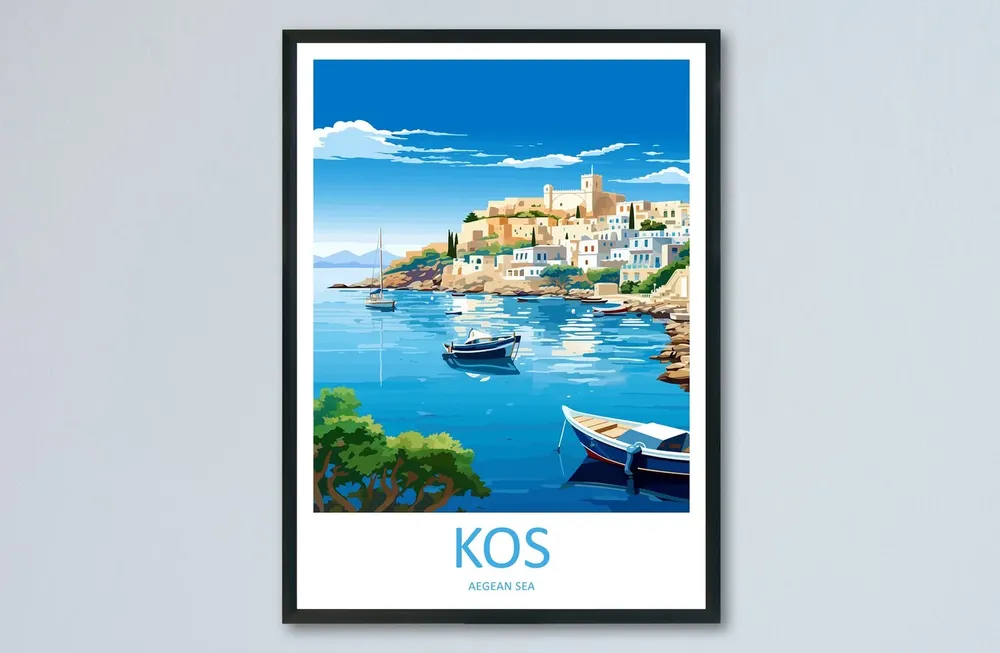 Kos Travel Poster, Home Decoration