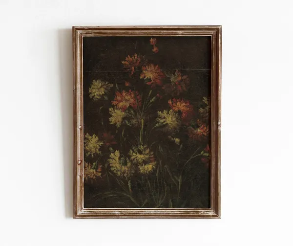 Antique Flowers Vintage Floral Art Print