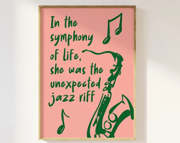 Symphony Of Life Feminine Typography Music Art Print
