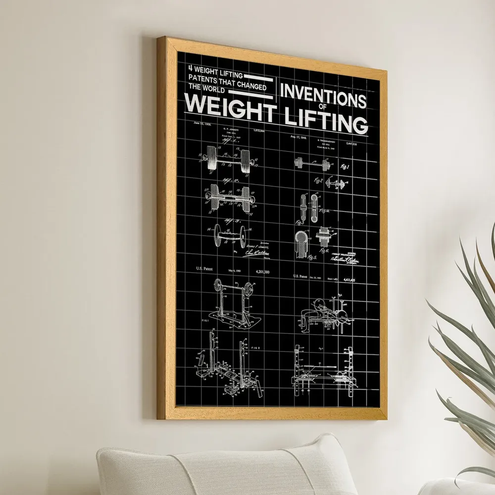 Weight Lifting Patent Print, Fitness Invention Art - Image 2