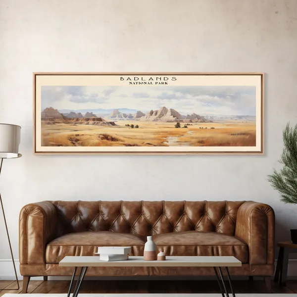 Badlands National Park, Minimalist Travel Poster