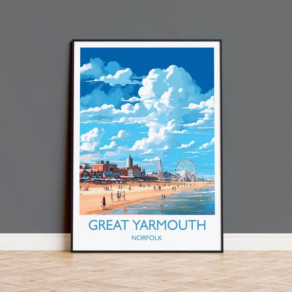 Great Yarmouth Travel Poster, Norfolk England