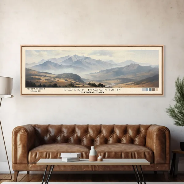 Rocky Mountain National Park Minimalist Travel Poster