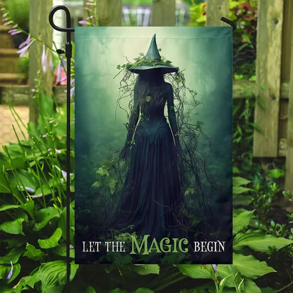 Witch Garden Flag, Bewitching Halloween Poster
