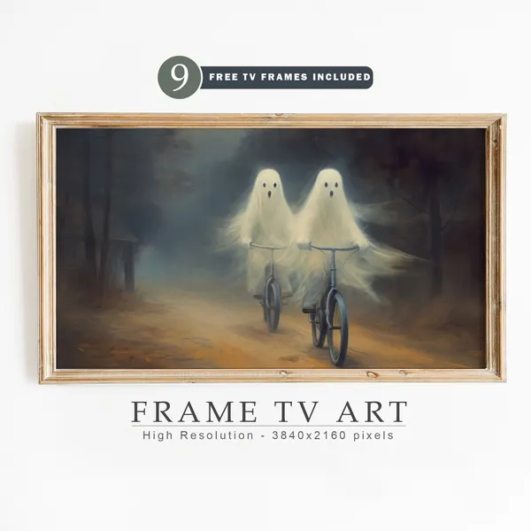 Halloween Ghost Decor, Spooky Halloween Art Print