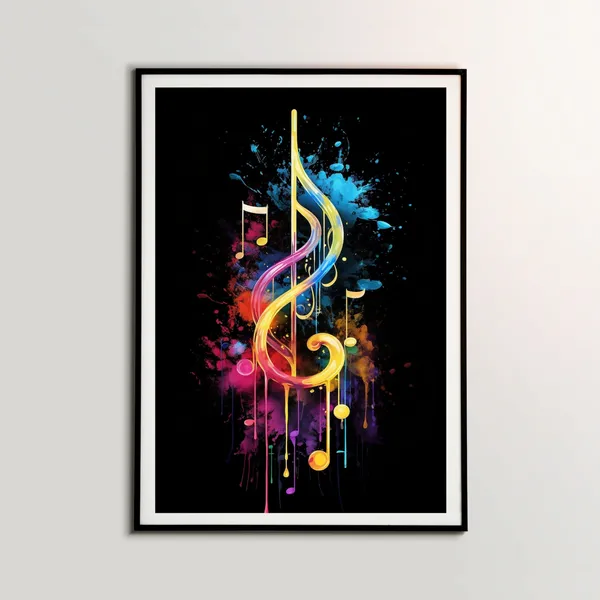 Music Note Poster, Studio Decor Art Print