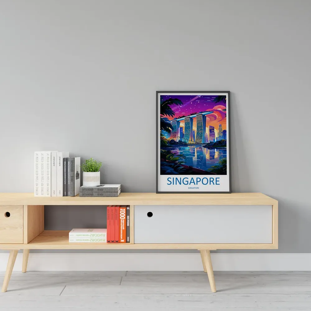 Marina Bay Sands Travel Print Wall Art - Image 2