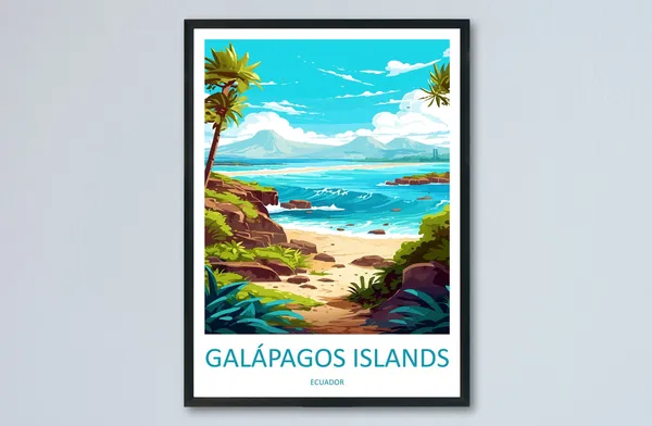 Galpagos Islands Home Decor Travel Poster