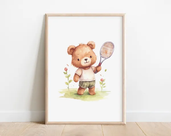 Tennis Nursery Decor Sports Nursery Art Print