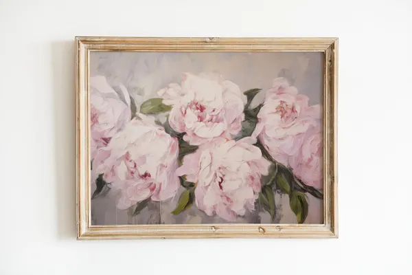 Pastel Pink Vintage Peony Art Print No. 1