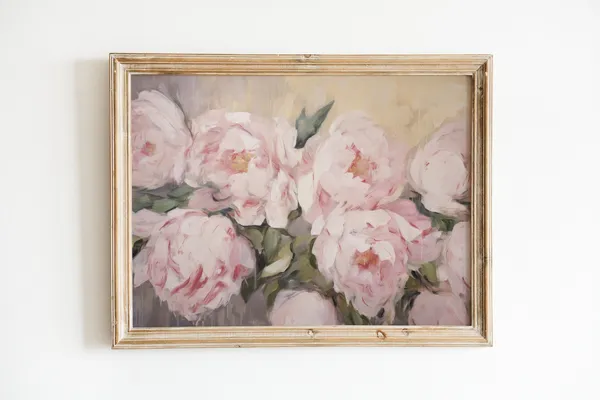 Pastel Pink Peony Painting No. 2 Art Print