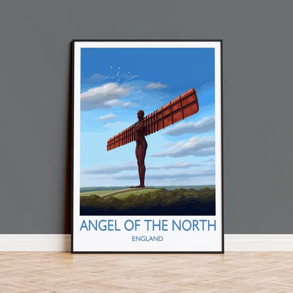 Angel Of The North Travel Poster, England Landmark