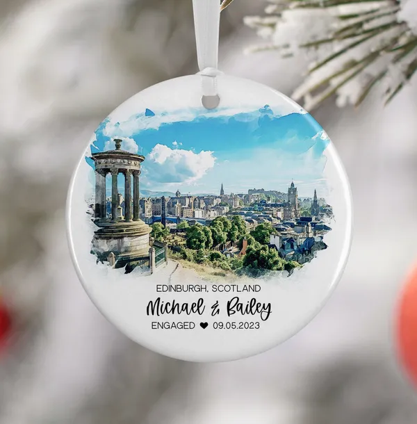 Edinburgh Scotland Watercolor Travel Souvenir Art Print