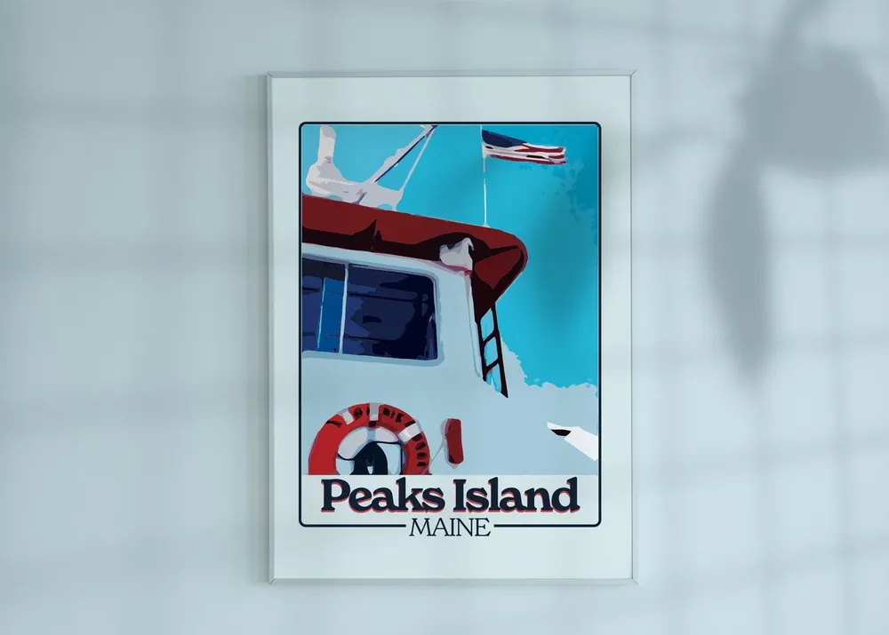 Peaks Island Maine Travel Poster