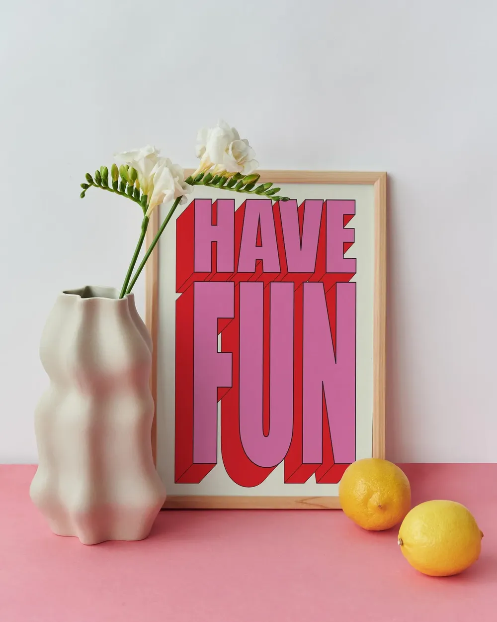 Have Fun Retro Typography Art Poster - Image 2