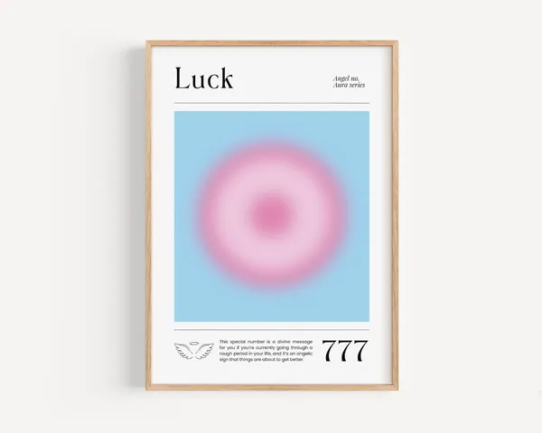 Angel Numbers 777 Spiritual Number Poster Print