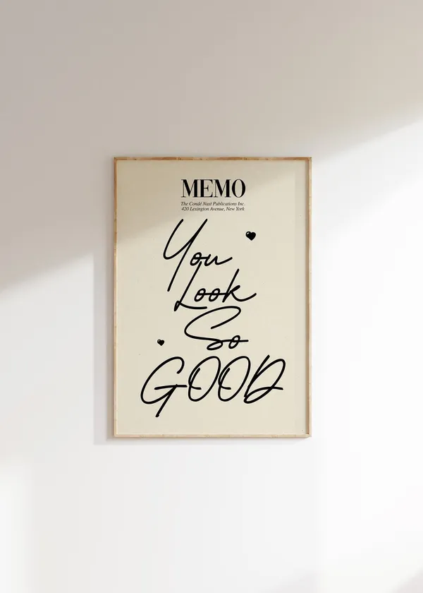 Guest Check You Look So Good Retro Art Print