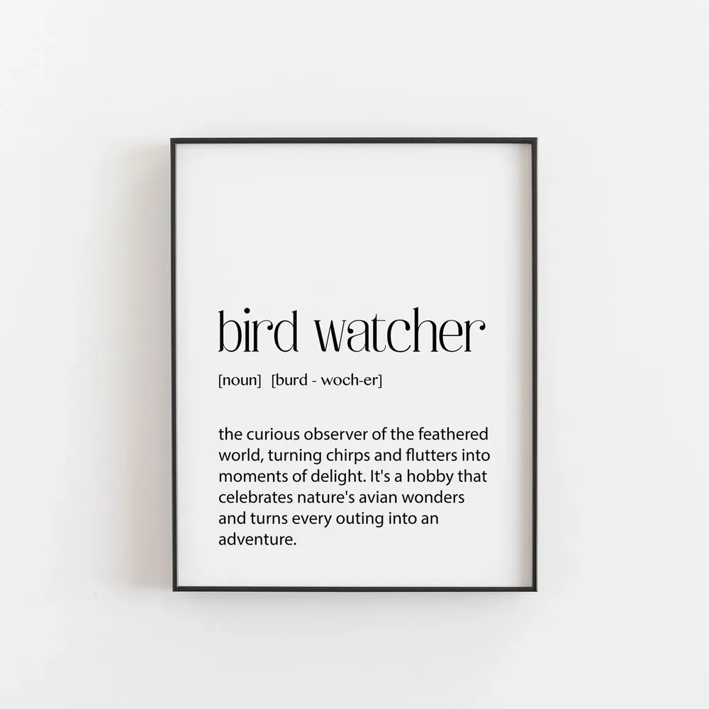 Bird Watcher Print, Avian Wall Art Gift