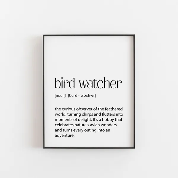 Bird Watcher Print, Avian Wall Art Gift