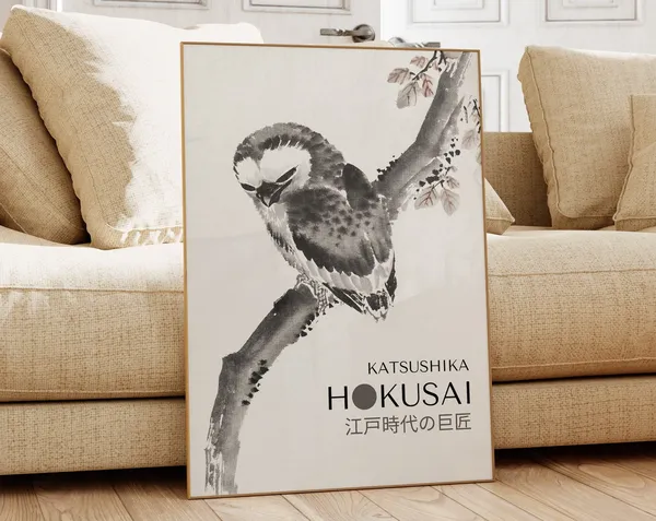 Katsushika Hokusai Japanese Art Print, Japandi Poster