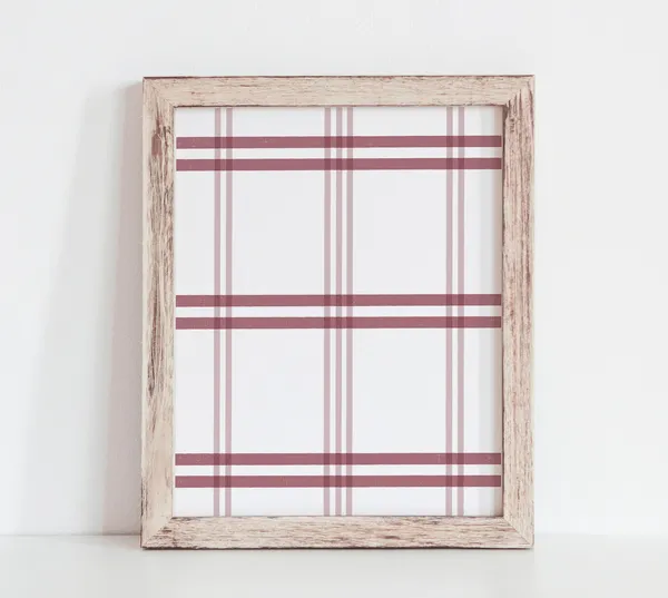 Red Christmas Plaid Print, Cozy Holiday Wall Decor