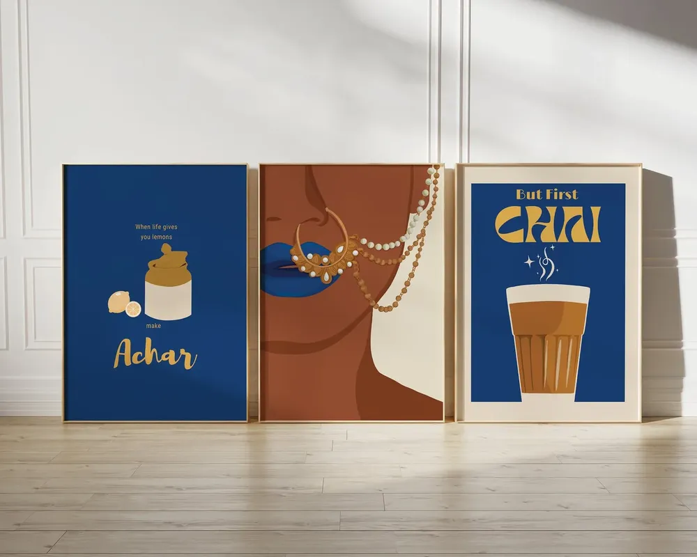 When Life Gives You Lemons Make Achar, Indian Typography Art Print - Image 2