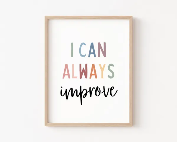 I Can Always Improve Positive Affirmation Poster