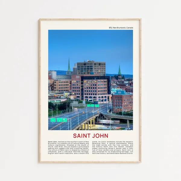 Saint John Travel Poster, New Brunswick Canada