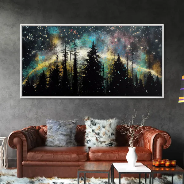 Pine Tree Forest Landscape Wall Art Print Gift