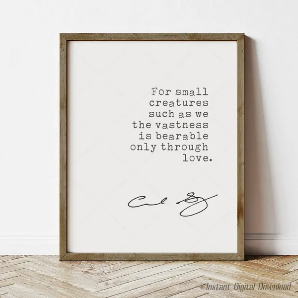 Carl Sagan Contact Quote, Book Lovers Art Print