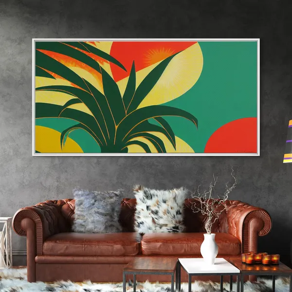 Midcentury Art Deco Palm Leaf Tropical Art Print