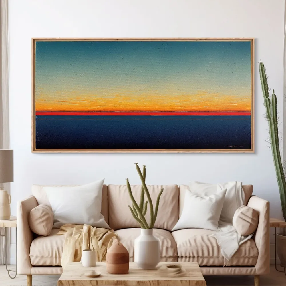Art Deco Watercolor Sunset Art Print - Image 3