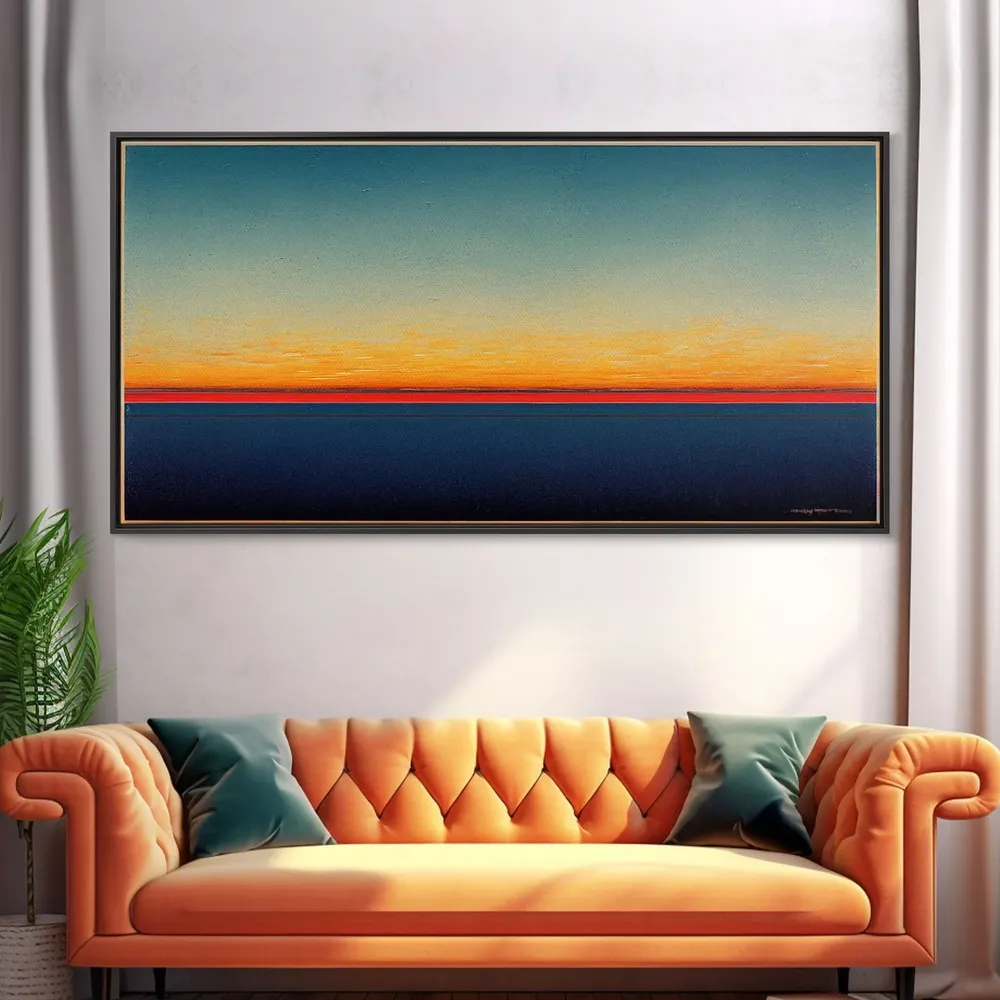 Art Deco Watercolor Sunset Art Print - Image 5