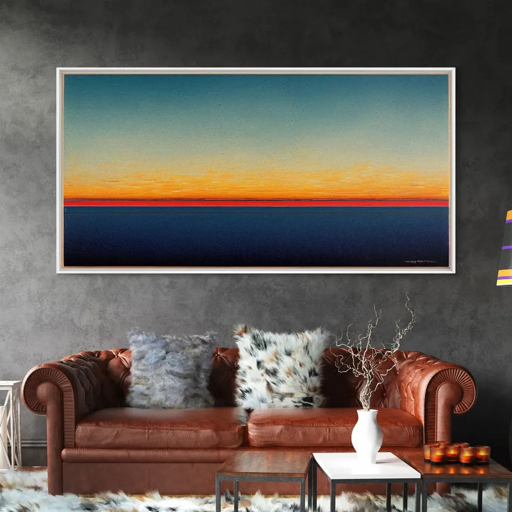 Art Deco Watercolor Sunset Art Print - Image 6