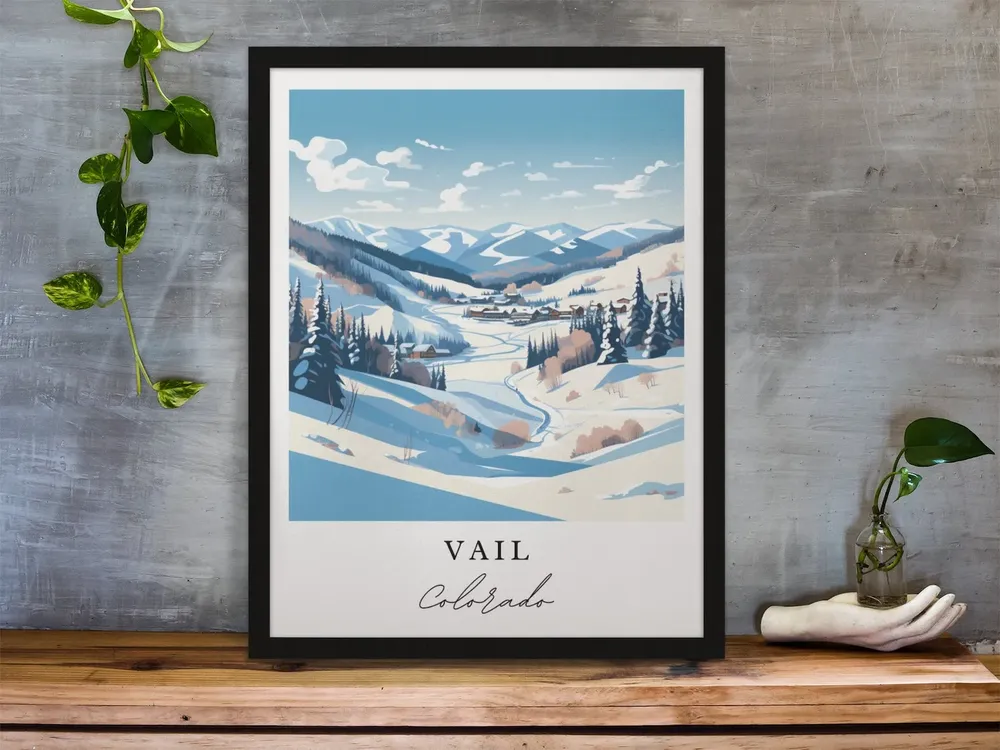 Vail Co Wall Art Colorado Travel Poster