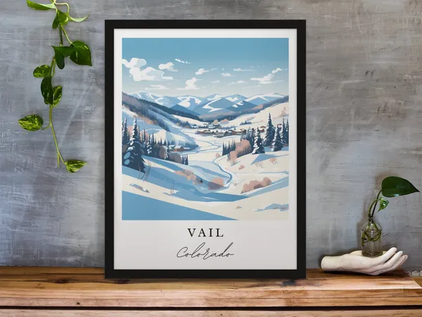 Vail Co Wall Art Colorado Travel Poster