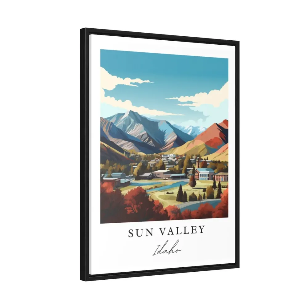 Sun Valley Idaho Travel Poster, Custom Text - Image 2