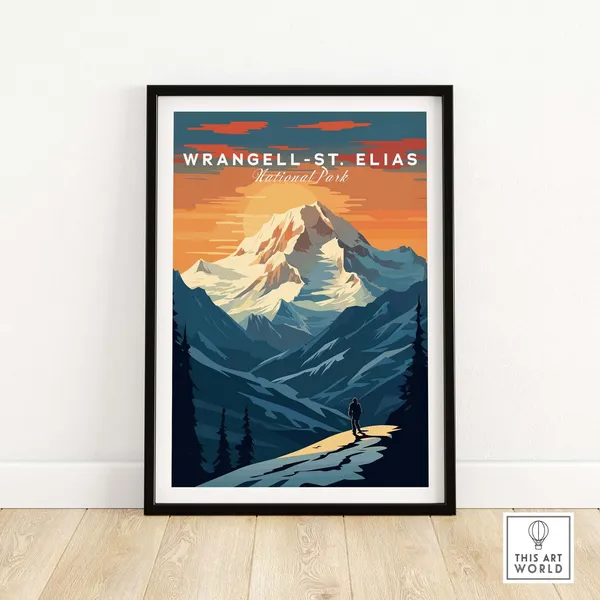 Wrangell St Elias National Park Travel Poster Print