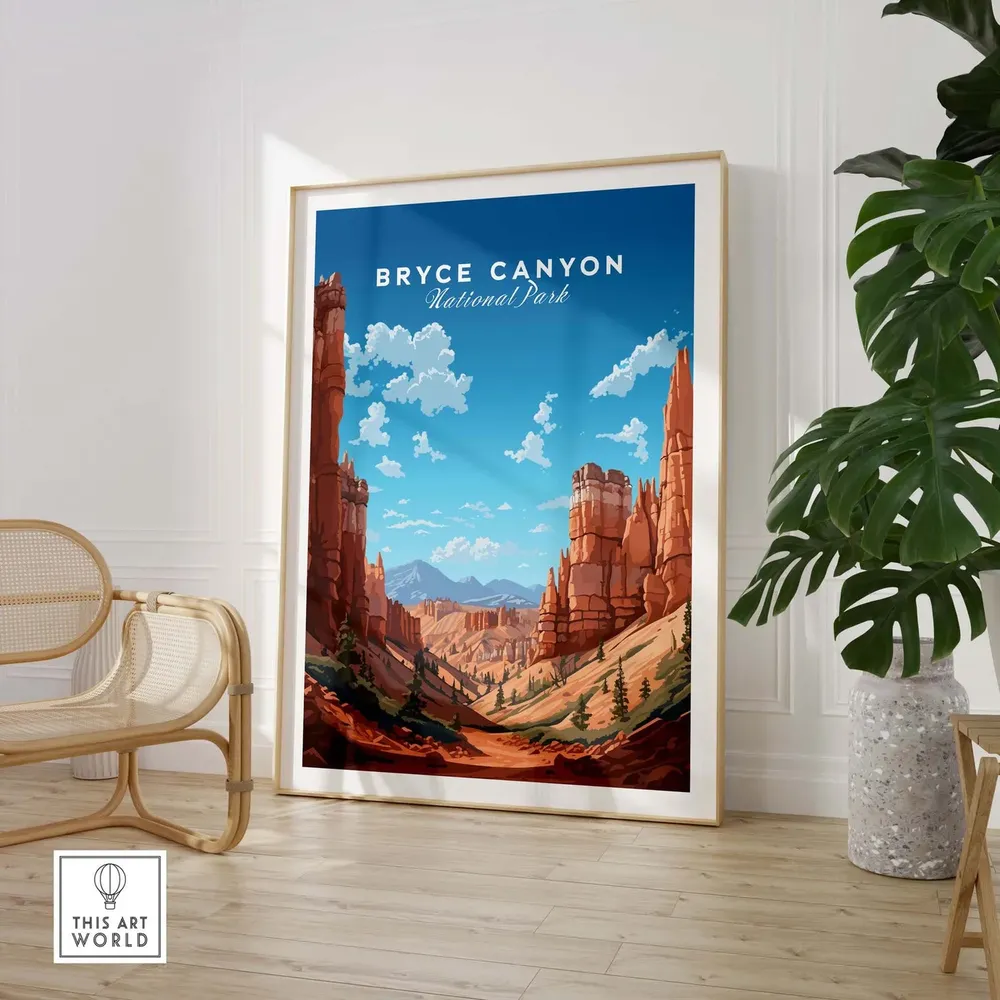 Bryce Canyon Travel Poster Art Print - Image 3