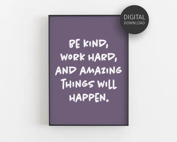 Motivational Quote Poster, Modern Office Decor